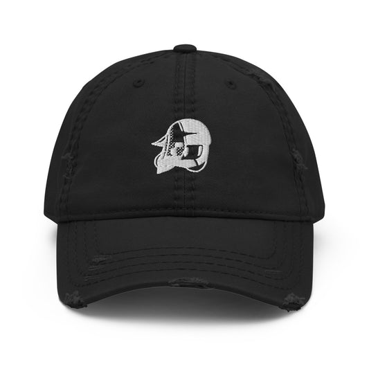100% Distressed Dad Hat (Black)
